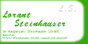 lorant steinhauser business card